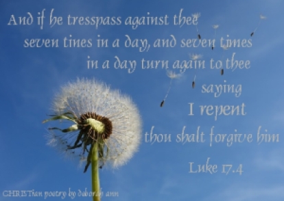 God's Forgiveness ~ CHRISTian poetry by deborah ann